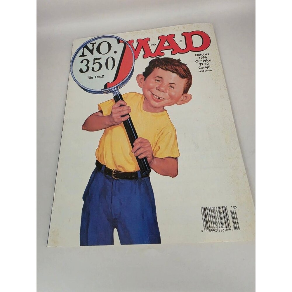 MAD Magazine October 1996 No. 350 Alfred E. Neuman Satire Humor E.C